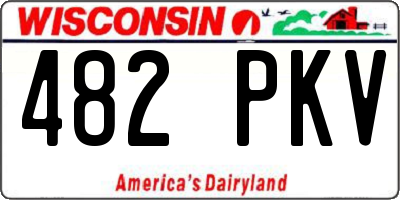 WI license plate 482PKV