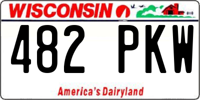 WI license plate 482PKW
