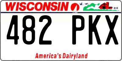 WI license plate 482PKX
