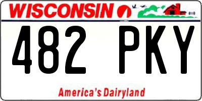 WI license plate 482PKY