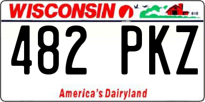 WI license plate 482PKZ