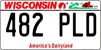 WI license plate 482PLD