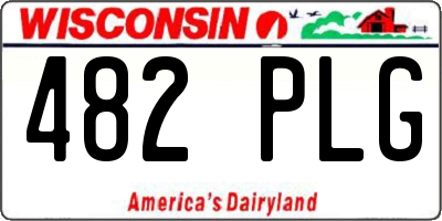 WI license plate 482PLG