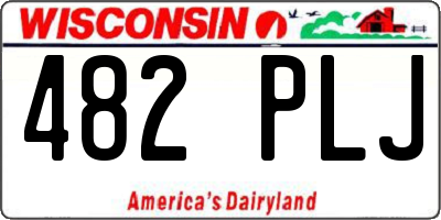WI license plate 482PLJ