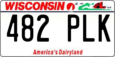 WI license plate 482PLK