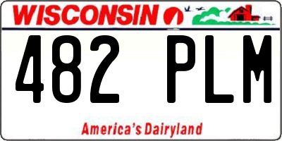 WI license plate 482PLM
