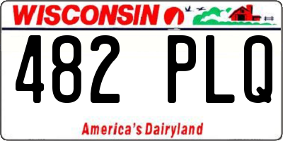 WI license plate 482PLQ
