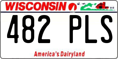 WI license plate 482PLS