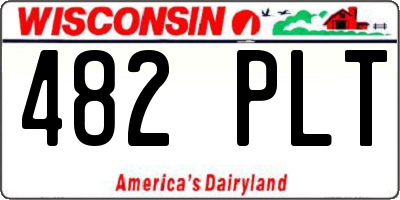 WI license plate 482PLT