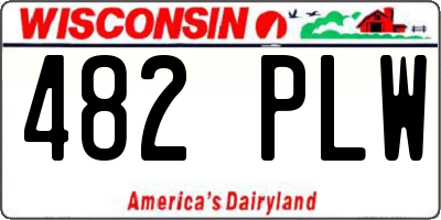 WI license plate 482PLW