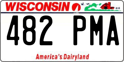 WI license plate 482PMA