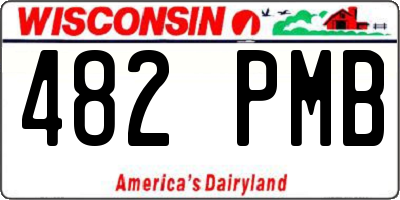 WI license plate 482PMB