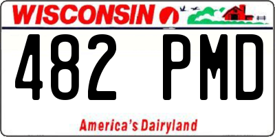 WI license plate 482PMD