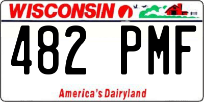 WI license plate 482PMF