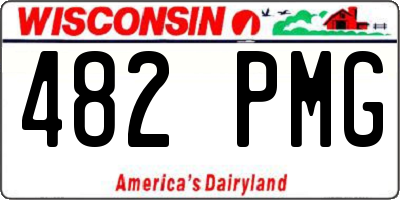 WI license plate 482PMG