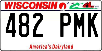 WI license plate 482PMK