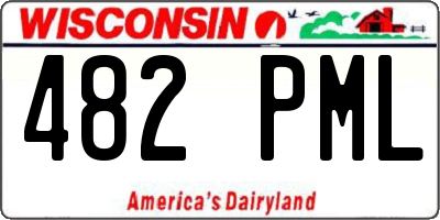 WI license plate 482PML