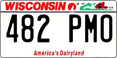WI license plate 482PMO