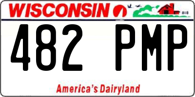 WI license plate 482PMP