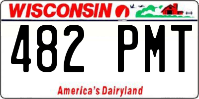 WI license plate 482PMT