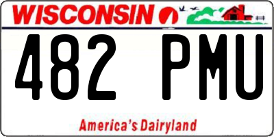 WI license plate 482PMU