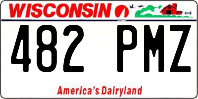 WI license plate 482PMZ