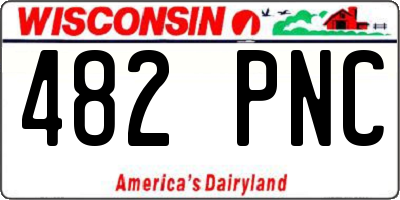 WI license plate 482PNC
