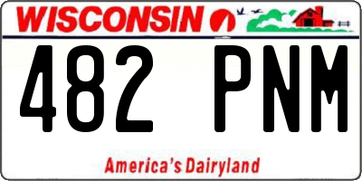 WI license plate 482PNM