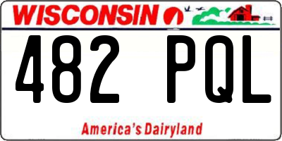 WI license plate 482PQL