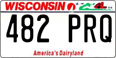 WI license plate 482PRQ