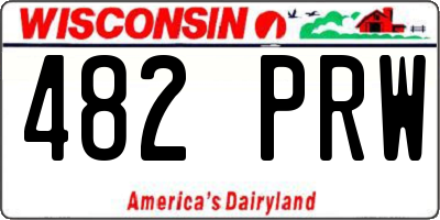 WI license plate 482PRW