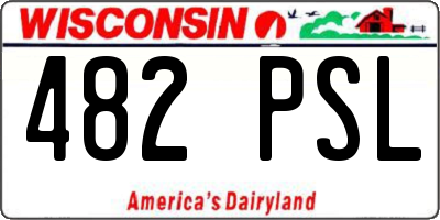 WI license plate 482PSL