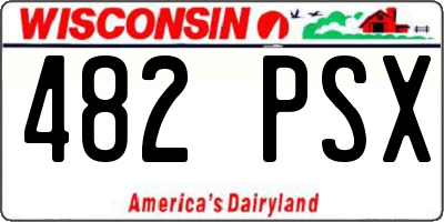WI license plate 482PSX