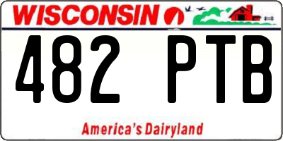 WI license plate 482PTB