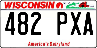 WI license plate 482PXA