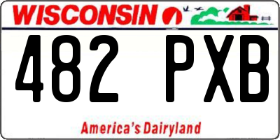 WI license plate 482PXB