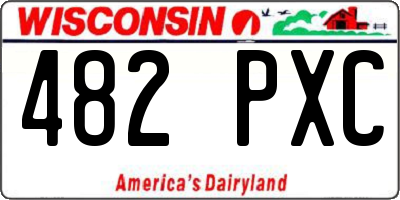 WI license plate 482PXC