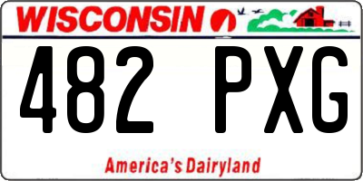 WI license plate 482PXG