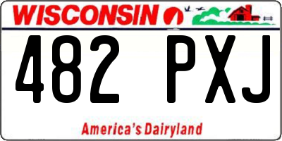 WI license plate 482PXJ