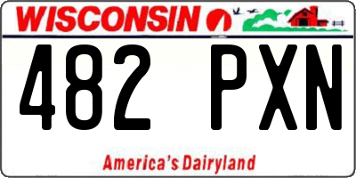 WI license plate 482PXN