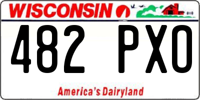 WI license plate 482PXO