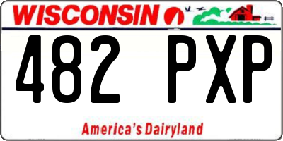 WI license plate 482PXP