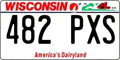 WI license plate 482PXS
