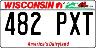 WI license plate 482PXT