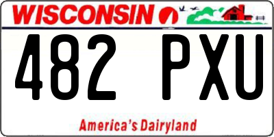 WI license plate 482PXU