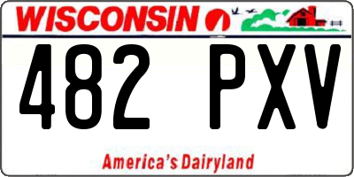 WI license plate 482PXV