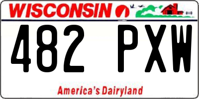 WI license plate 482PXW