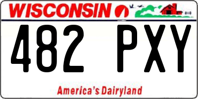 WI license plate 482PXY