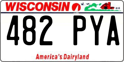WI license plate 482PYA