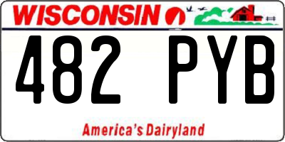 WI license plate 482PYB